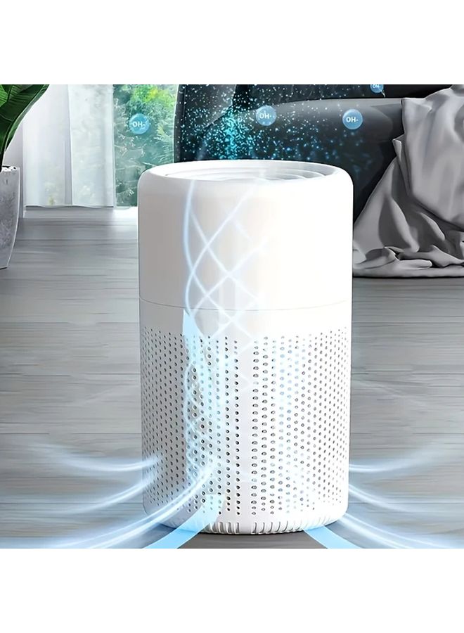 منقي الهواء الأبيض HEPA للمنزل والمكتب وغرفة النوم يزيل الغبار وحبوب اللقاح ووبر الحيوانات الأليفة والروائح - Image 2